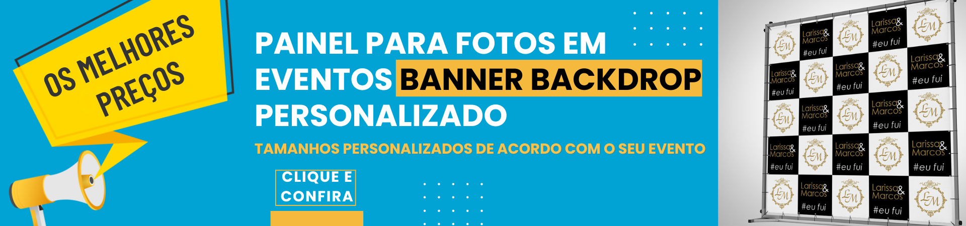 PAINEL PARA FOTOS EM EVENTOS BANNER BACKDROP PERSONALIZADO