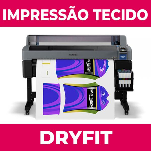 Impressão em tecido Dryfit m² Dryfit 4/0 - Frente Colorida e verso Branco  Impressão Digital Sem acabamento - Persona personalizados