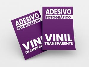 Impressão em Adesivo Transparente Vinil adesivo transparente A4 => 21 x 29,7 4/0 - Frente Colorida e verso Branco   Laminação Brilho | Recorte Eletrônico
