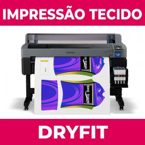 Impressão em tecido Dryfit Dryfit m² 4/0 - Frente Colorida e verso Branco Impressão Digital Sem acabamento 