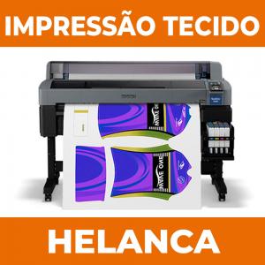Impressão em tecido Helanca Helanca m² 4/0 - Frente Colorida e verso Branco Impressão Digital Sem acabamento 