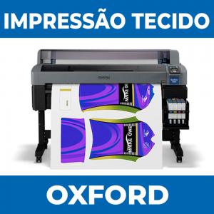 Impressão em tecido Oxford Oxford m² 4/0 - Frente Colorida e verso Branco Impressão Digital Sem acabamento 